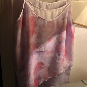 sheer lined floral tank